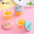 4 Pcs/Set Cute Egg Boiler Plastic Poacher Set Kitchen  Cooker Tools Egg Mold Form With Lid Brush Pancake Maker